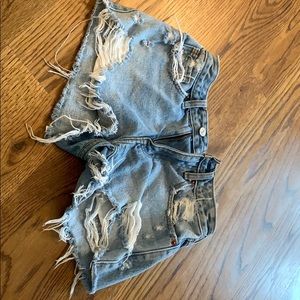 abercrombie low rise jean shorts